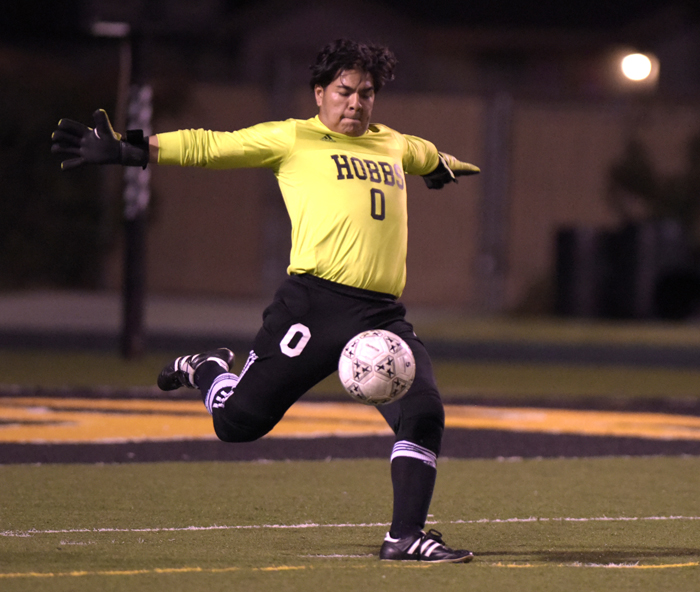 goalie kicking ball