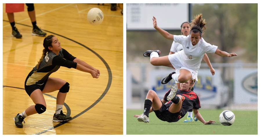 soccer and volleyball