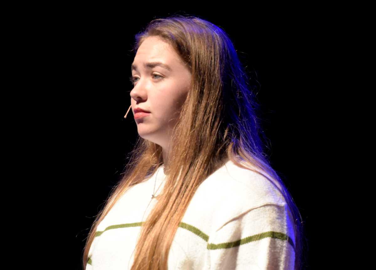 close up of girl on stage