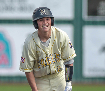 smiling player on base