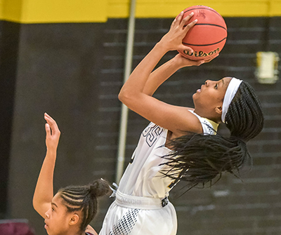 girl in air for jump shot