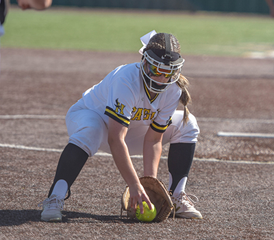 player fielding ground ball