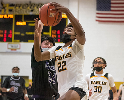 player going up for layup