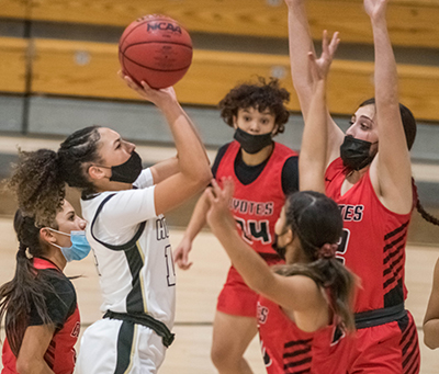 girl going up for jump shot