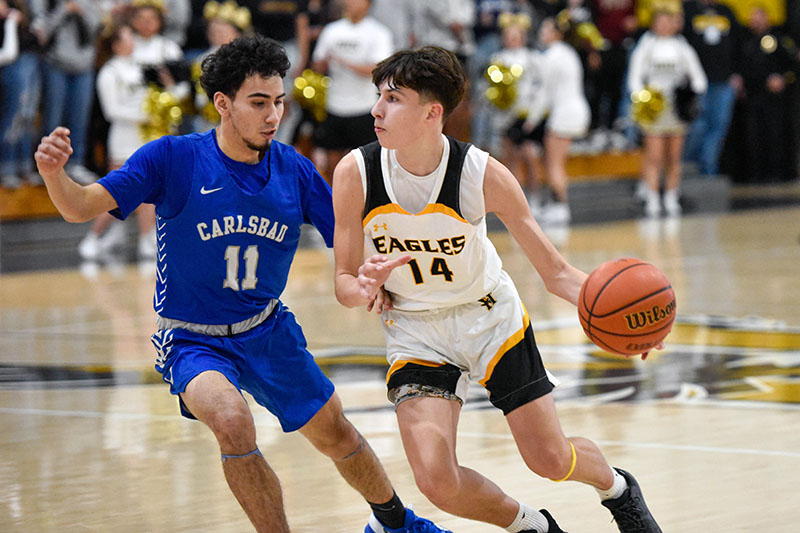 eagle player dribbling on court