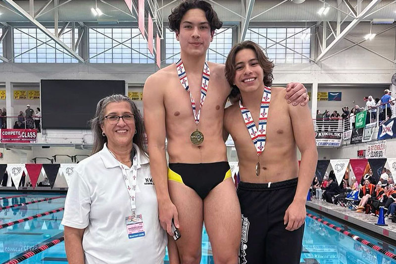 diving state champions with coach