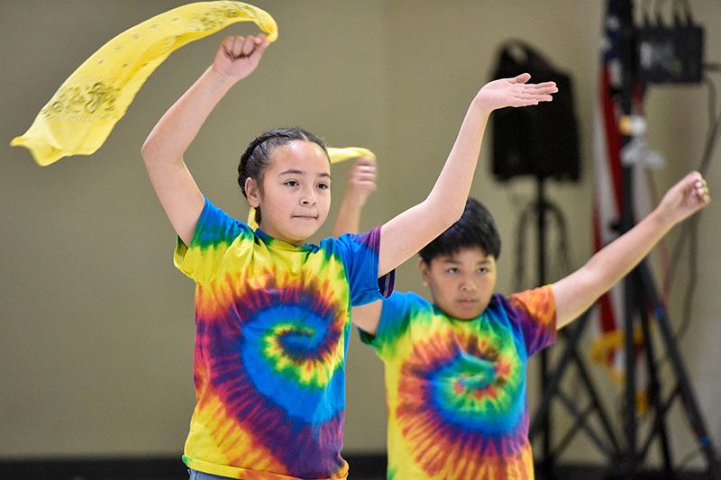 Stone kids dancing