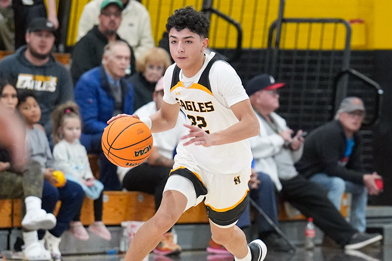 player driving up court