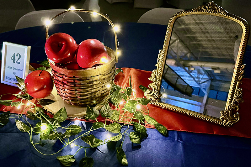 fairytale themed table at prom