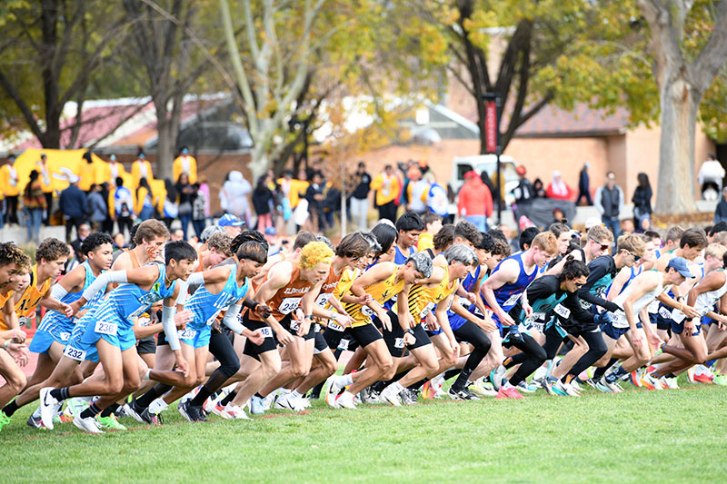 XC boys running