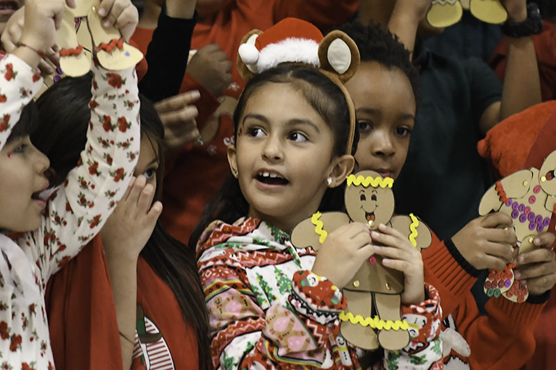 girl with gingerbread man