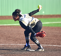 girl pitching ball